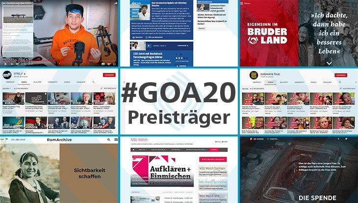 Gewinner Grimme Online Award 2020 #GOA2020