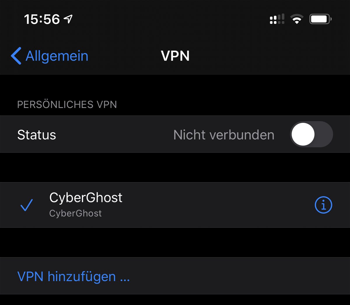 Umgang mit VPN-Verbindungen in iOS