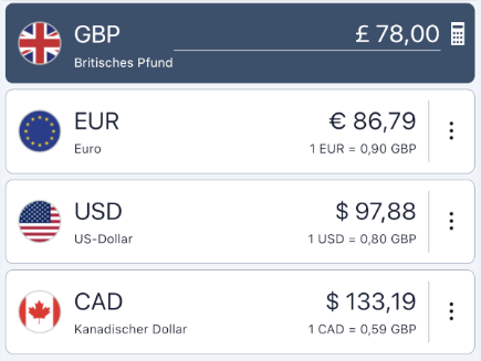 Währungsrechner: xe Currency