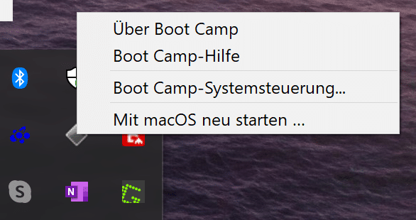 Nutzen von Bootcamp auf dem Mac
