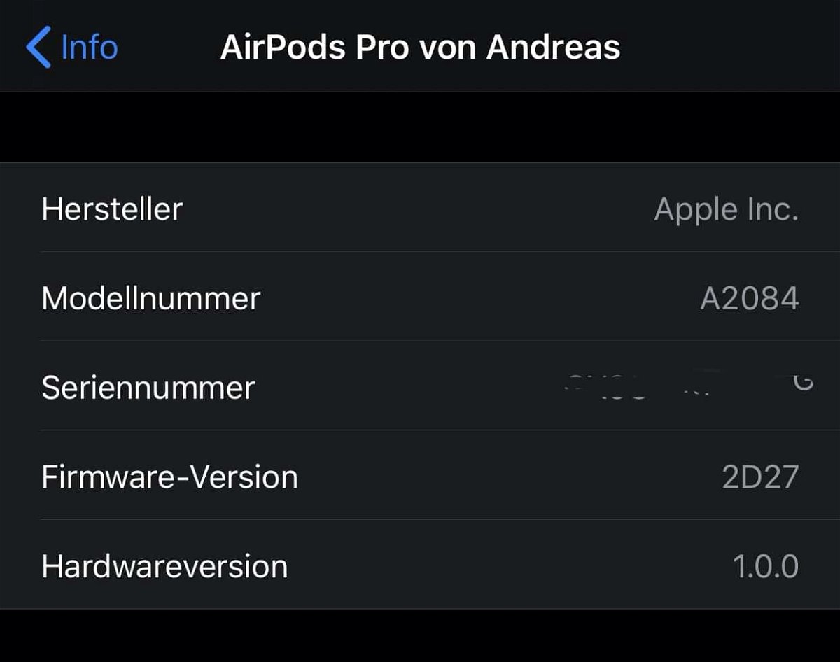Update der Apple AirPod Pro durchführen