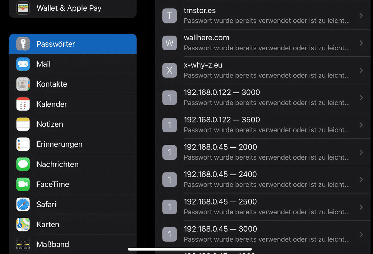 Passwort-Check bei iOS 14 durchführen