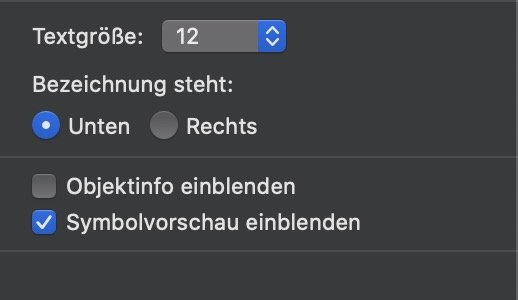 Darstellungsoptionen einblenden beim macOS Finder