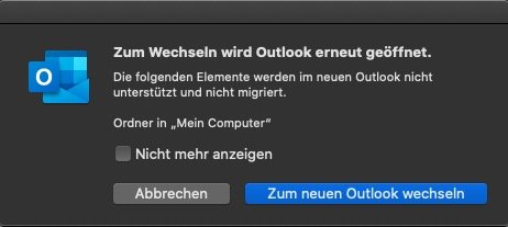 Neue Outlook-Versionen ausprobieren