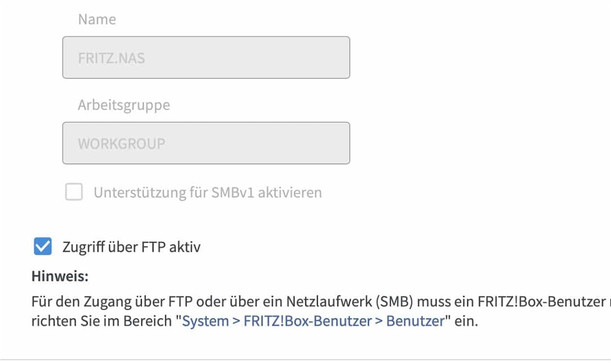 Wenn die Fritz!Box keinen Zugang zum FTP-Server des NAS erlaubt