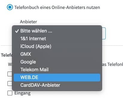 Telefonbuch einer Fritz!Box mit Webdienst synchronisieren