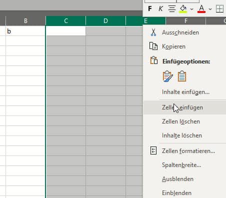 Mehrere Zeilen oder Spalten in Excel einfügen