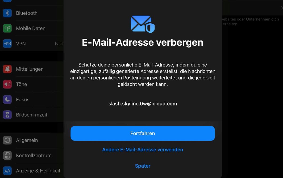 Automatisch Einweg-Email-Adressen nutzen in iOS 15