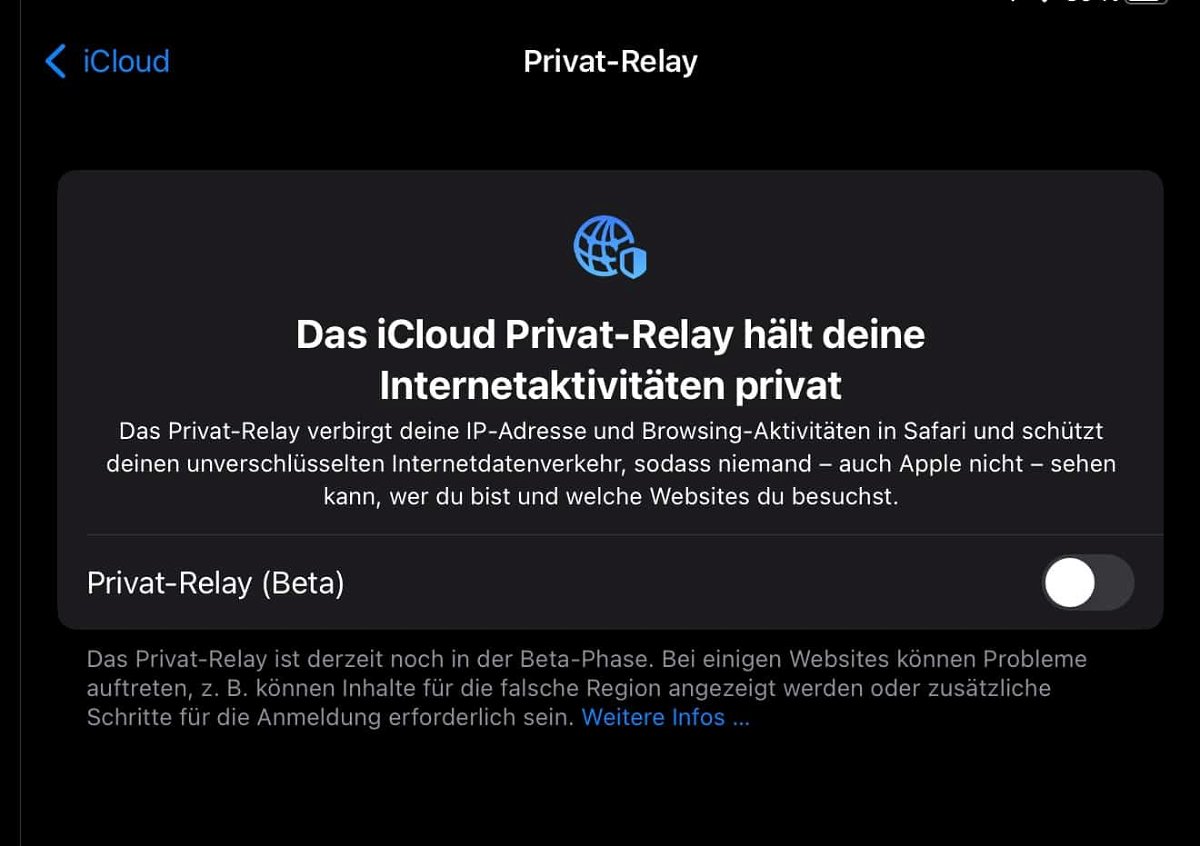 Nutzen des iCloud Privat-Relay bei iOS 15