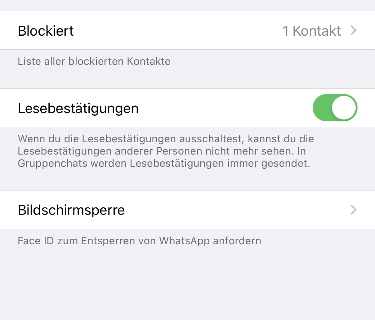 Datenschutzeinstellungen in WhatsApp festlegen