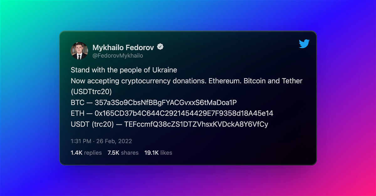 tweet by mykhailo fedorov(1)
