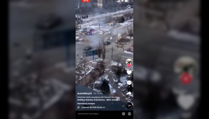 Kriegsbilder auf TikTok