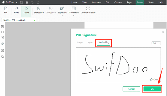 Eine PDF-Datei mit SwifDoo PDF elektronisch signieren