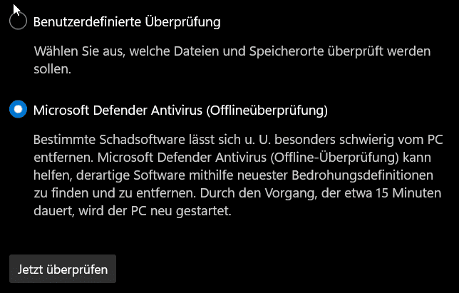 Windows Defender richtig konfigurieren
