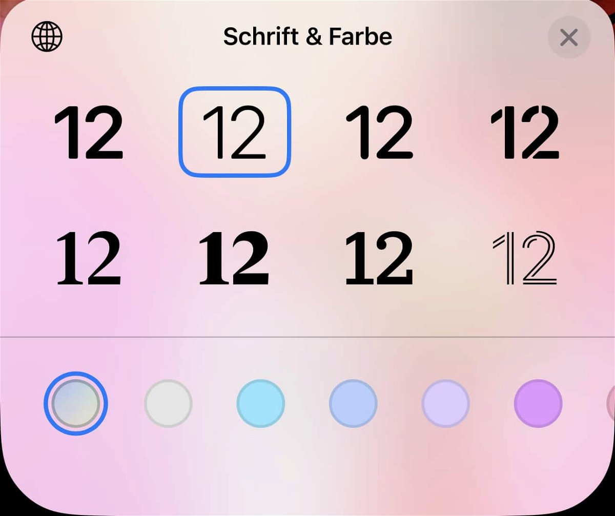 , Darstellung der Uhrzeit im Sperrbildschirm von #iOS16 anpassen