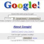So sah Google 1997 aus, als die Suchmaschine an den Start gegangen ist