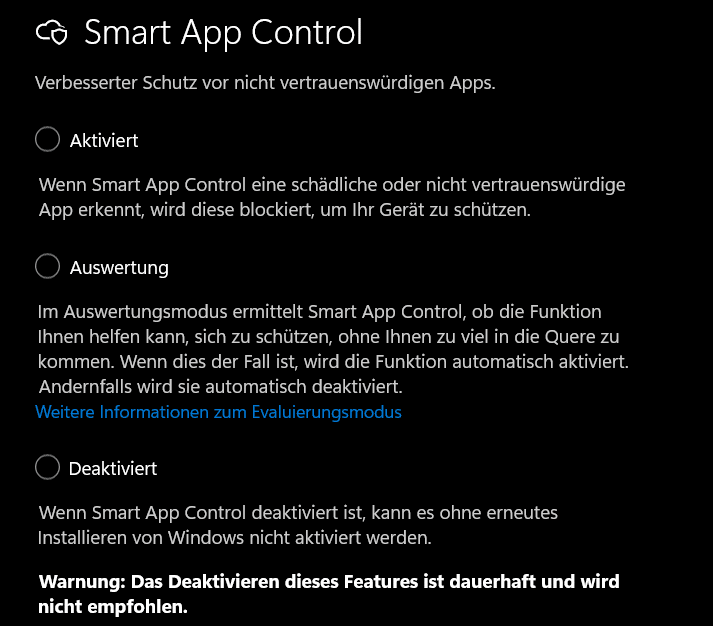 , Smart App Control in Windows 11