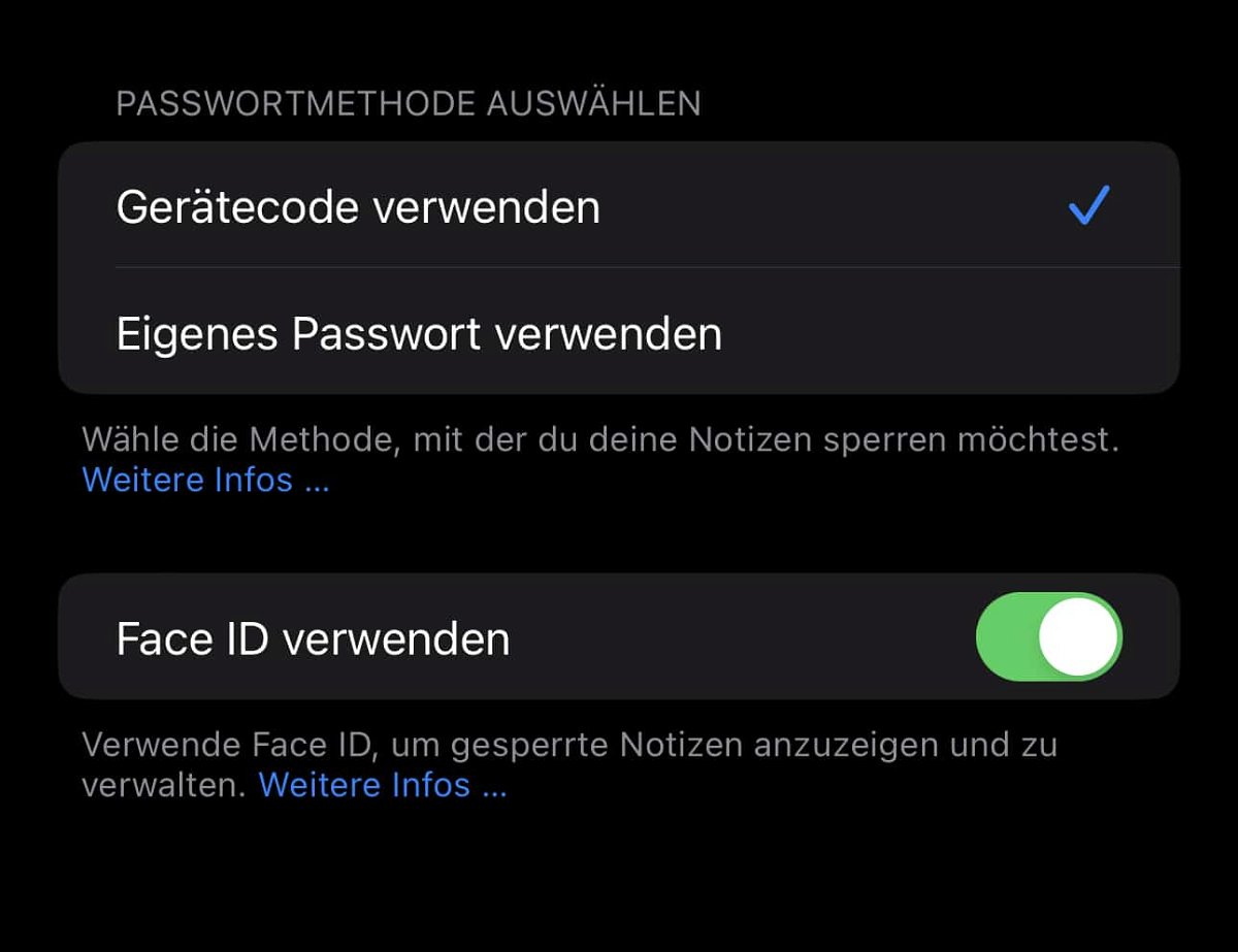 iOS 16: Notizen mit Kennwort schützen
