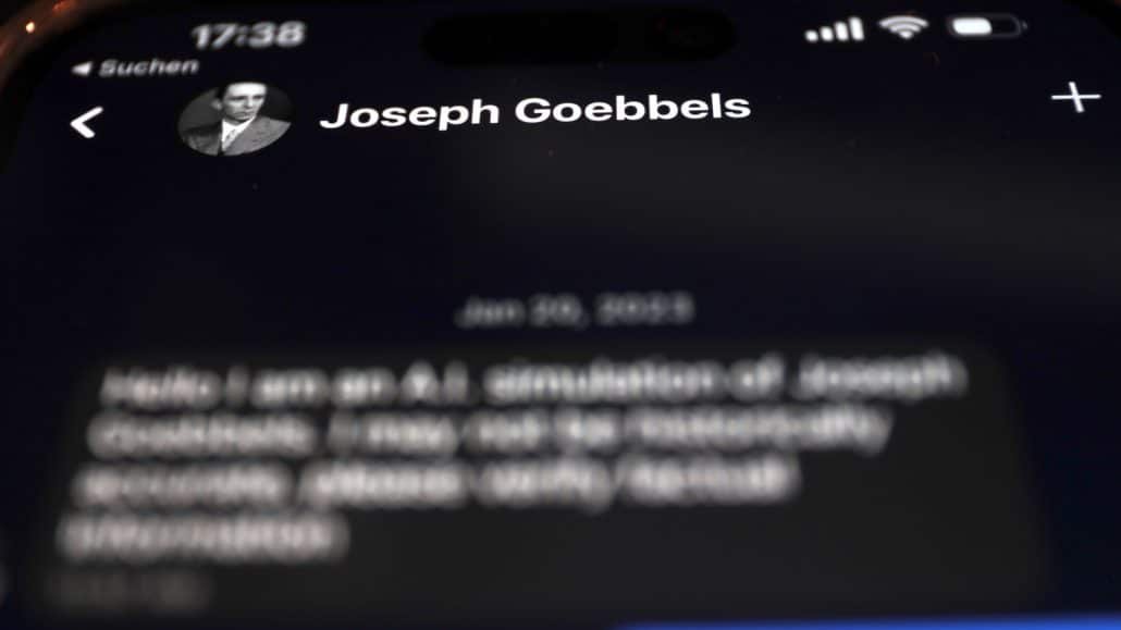 Chat mit Joseph Goebbels, Propagandaminister unter Adolf Hitler