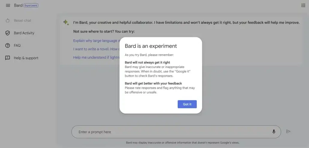 Google Bard: Im Tstbetrieb gestartet