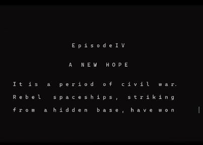 Star Wars als ASCII-Film