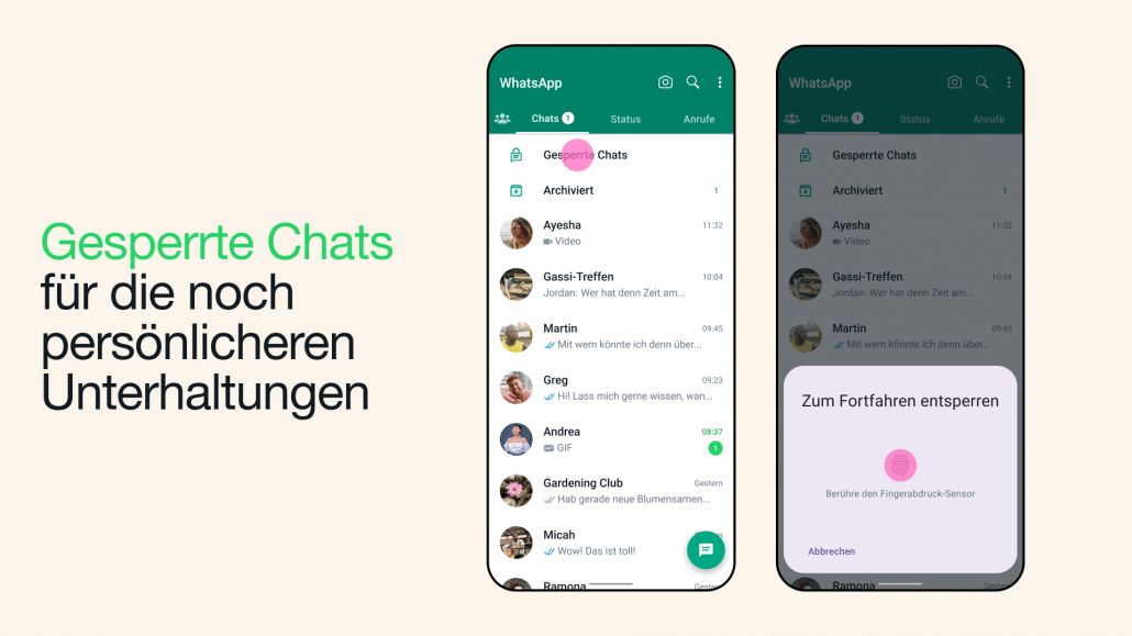 WhatsApp Chat Lock: Passwort für Chats