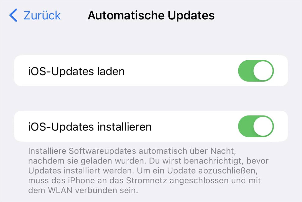 Wenn iOS-Updates Speicher blockieren