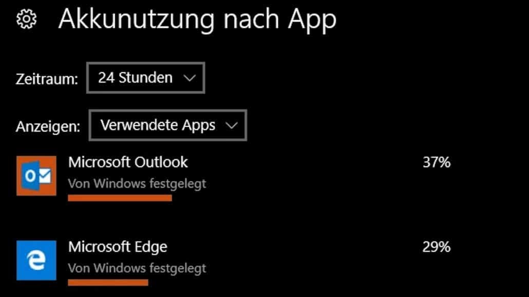 In Windows 10 lässt sich herausfinden, welche Apps viel Strom verbrauchen