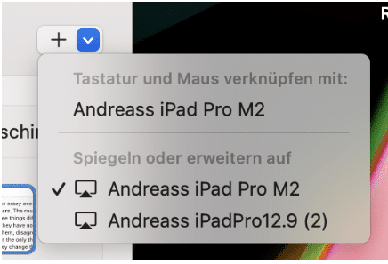 iPad Pro als zweiten Monitor in macOS nutzen