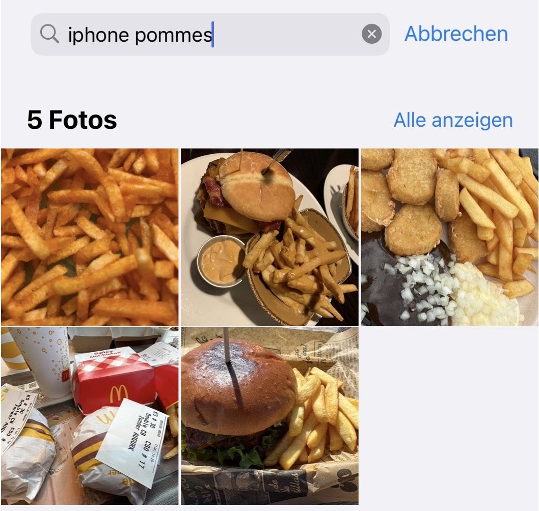 , iOS: Personen in Bildern finden