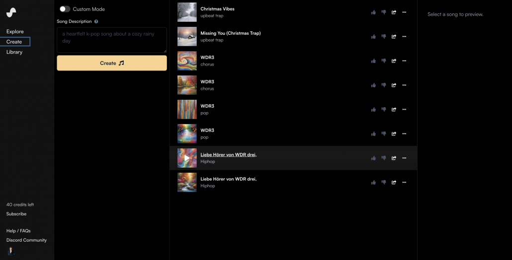 Die Suno App erzeugt vollständig automatisch Musik und Gesang