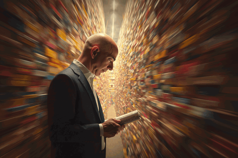 Jeff Bezos hatte vor genau 30 Jahren eine bahnbrechende Idee: Bücher online verkaufen