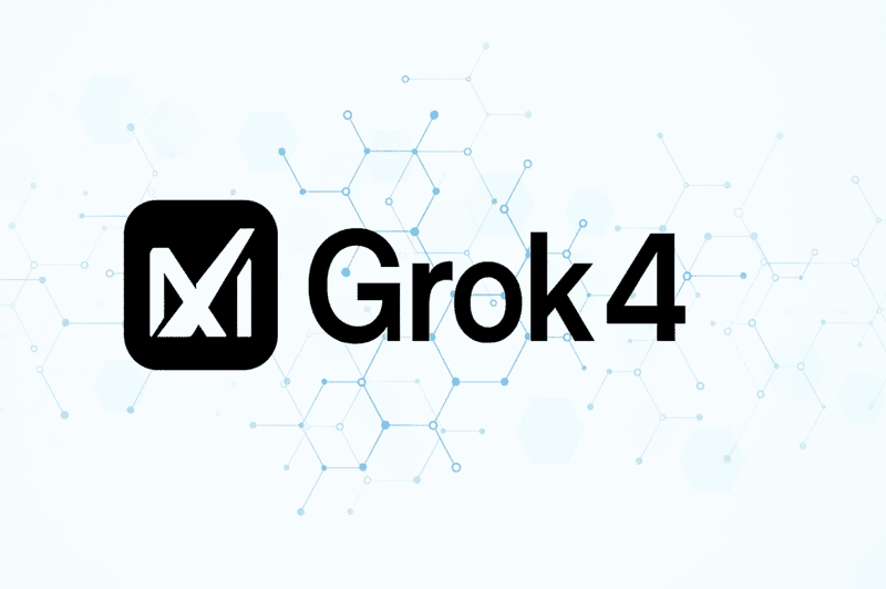 Logo von Grok 4 auf dezentem Hintergrund