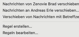 Nachrichten verwalten und Regeln erstellen