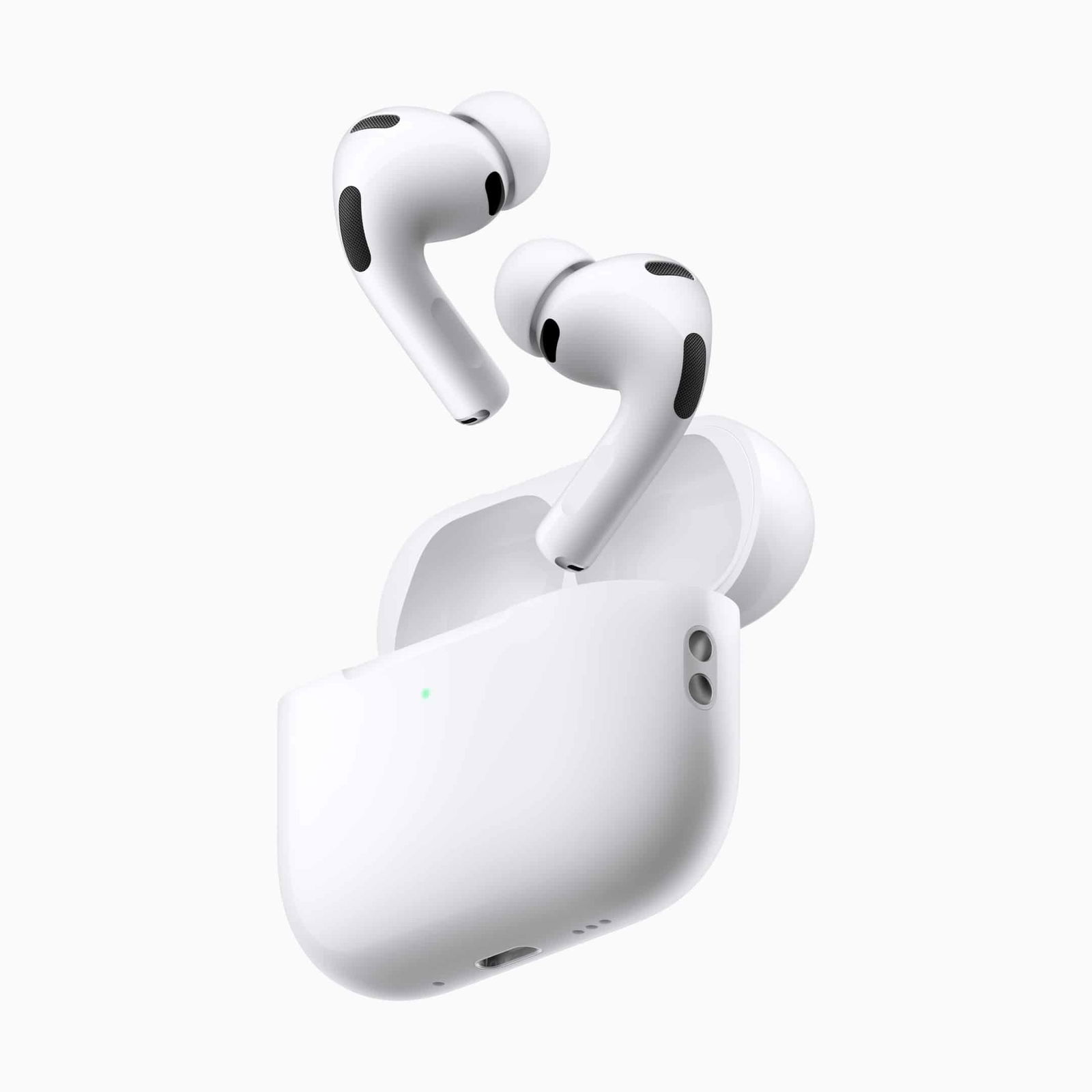 Kabellose Earbuds in weißem Ladecase