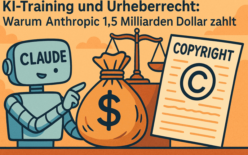 KI-Training und Urheberrecht: Warum Anthropic 1,5 Milliarden Dollar zahlt