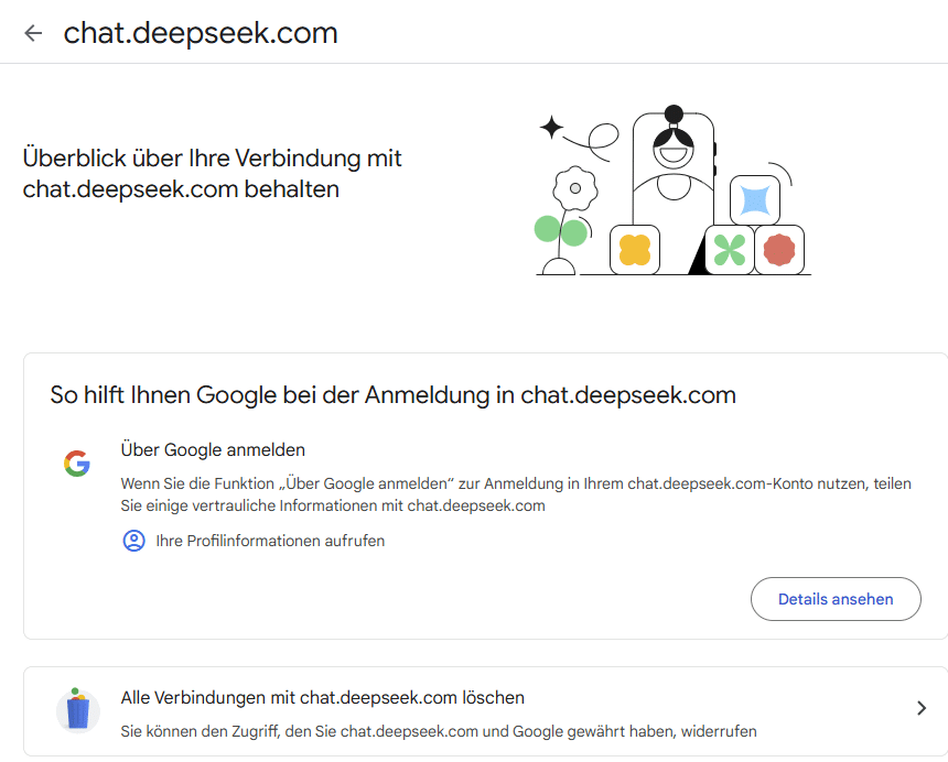 Übersicht über die Nutzung von chat.deapseek.com