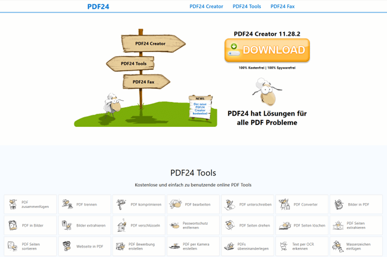 PDF24 Tools für einfache PDF-Bearbeitung
