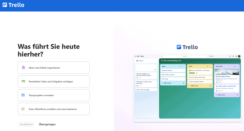 Trello: Ideensammlung und Projektmanagement leicht gemacht.