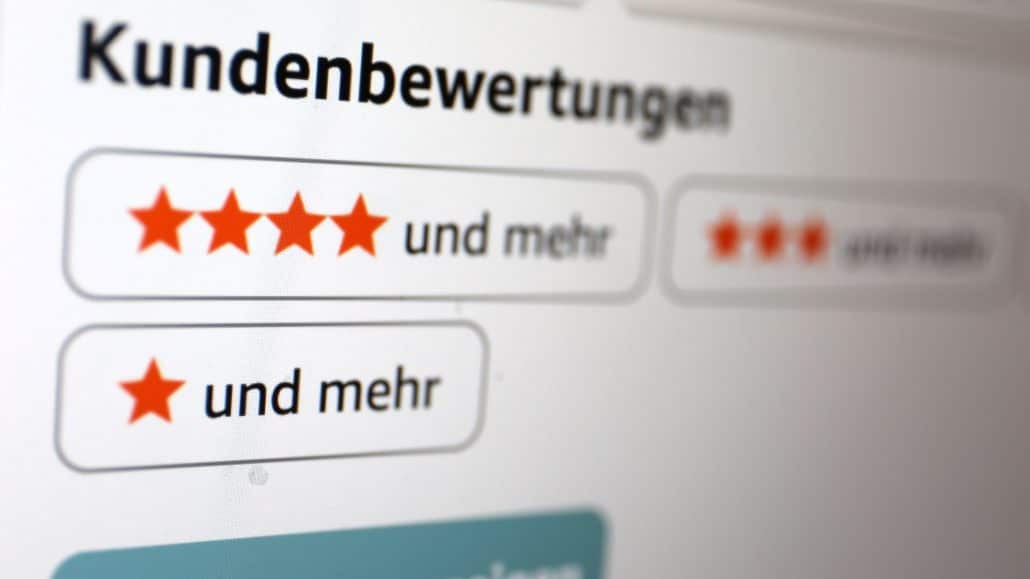 Kundenbewertungen mit Sternen zeigen