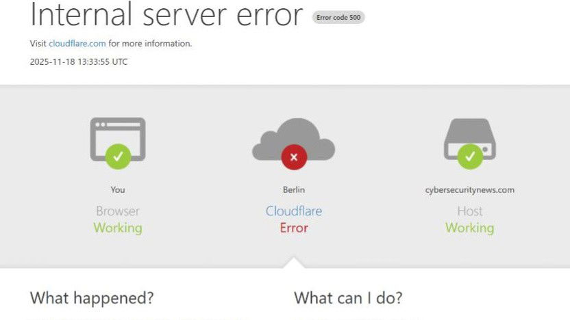 Interner Serverfehler mit Statuscode 500