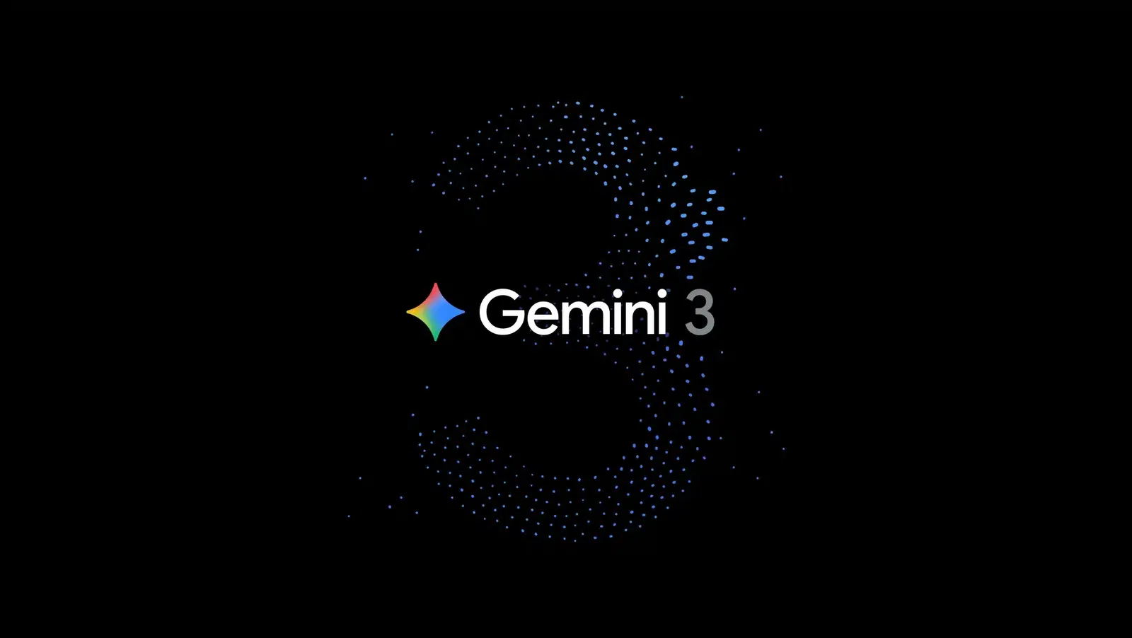 gemini3 Logo von Gemini 3 auf schwarzem Hintergrund