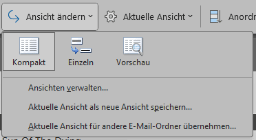 Menü zur Ansichtseinstellung in einer Software