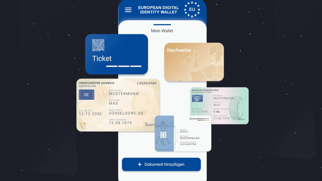 Europäisches digitales Identitäts-Wallet mit Dokumenten