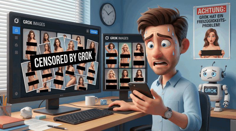 Zensierte Bilder auf Grok Images: Bislang gibt es kaum Beschränkungen