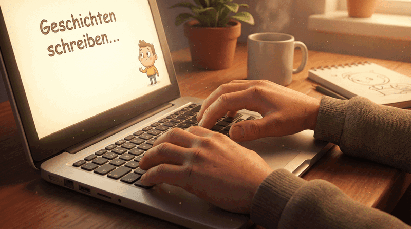 Schreiben von Geschichten am Computer
