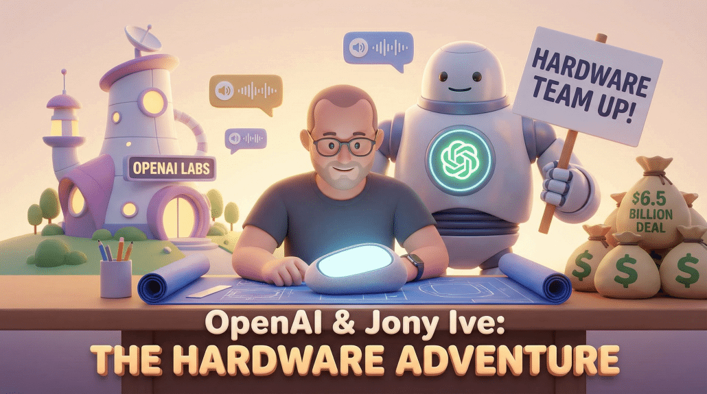 OpenAI Labs und Roboter arbeiten an Hardware-Projekt.