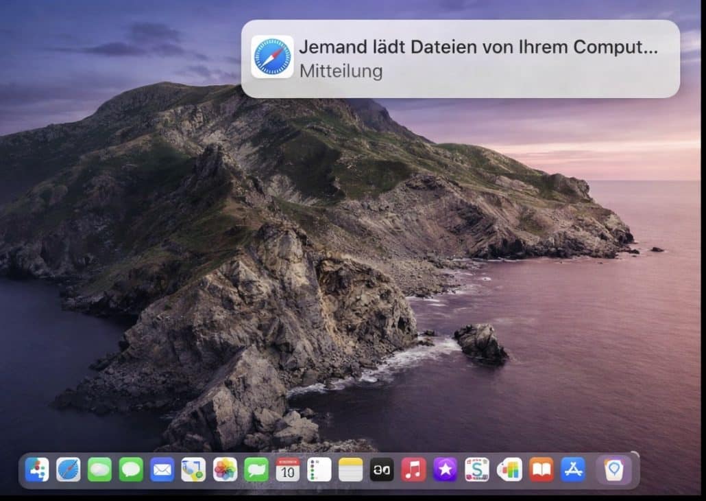 Benachrichtigung über Datei-Download auf dem Computer