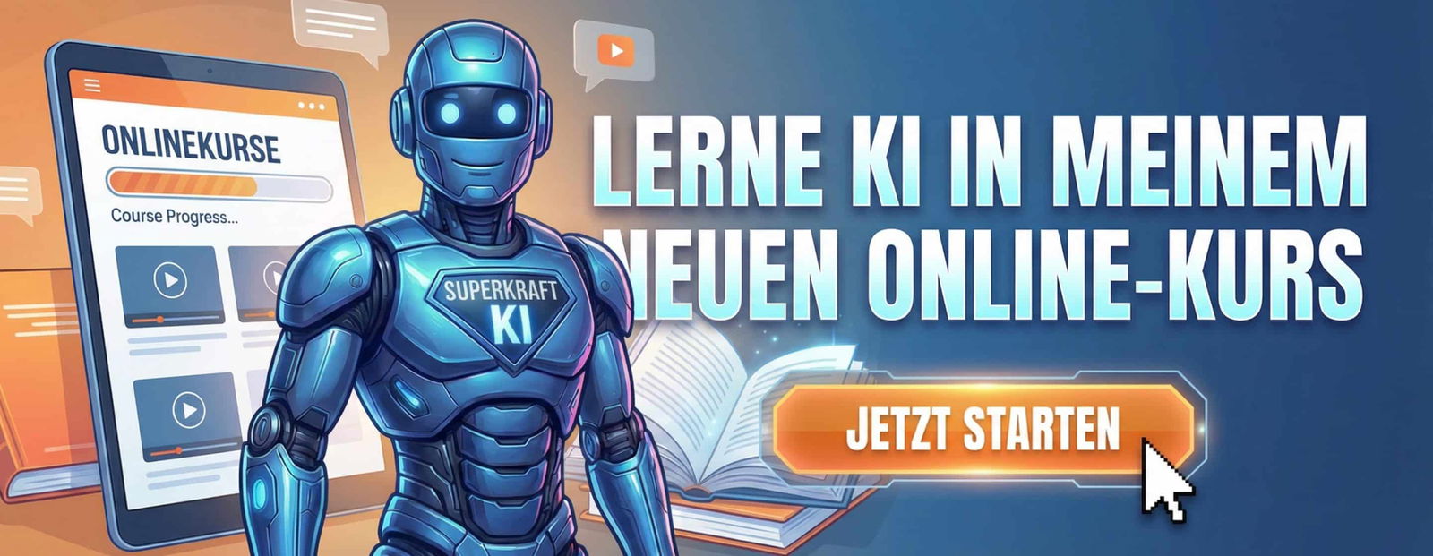 Jörg Schieb: KI lernen mit Superkraft KI, Online-Kursen und eBooks zu KI