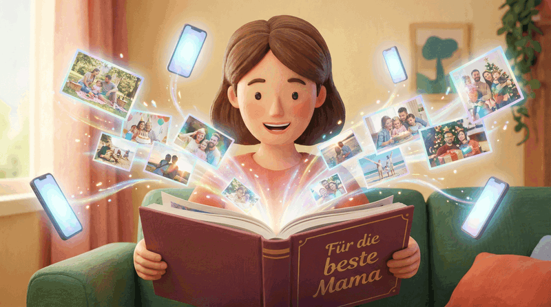 Fotobücher konservieren Erinnerungen: Fotos, die man nicht im Handy-Display wischt, sondern durchblättert
